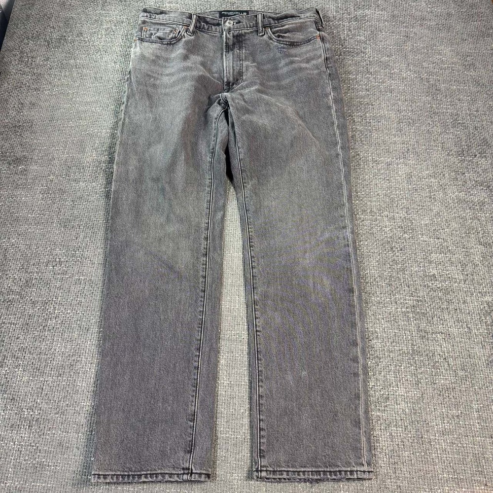 Abercrombie & Fitch Straight Jeans Mens 34x31 Grey Vintage Stretch Denim
